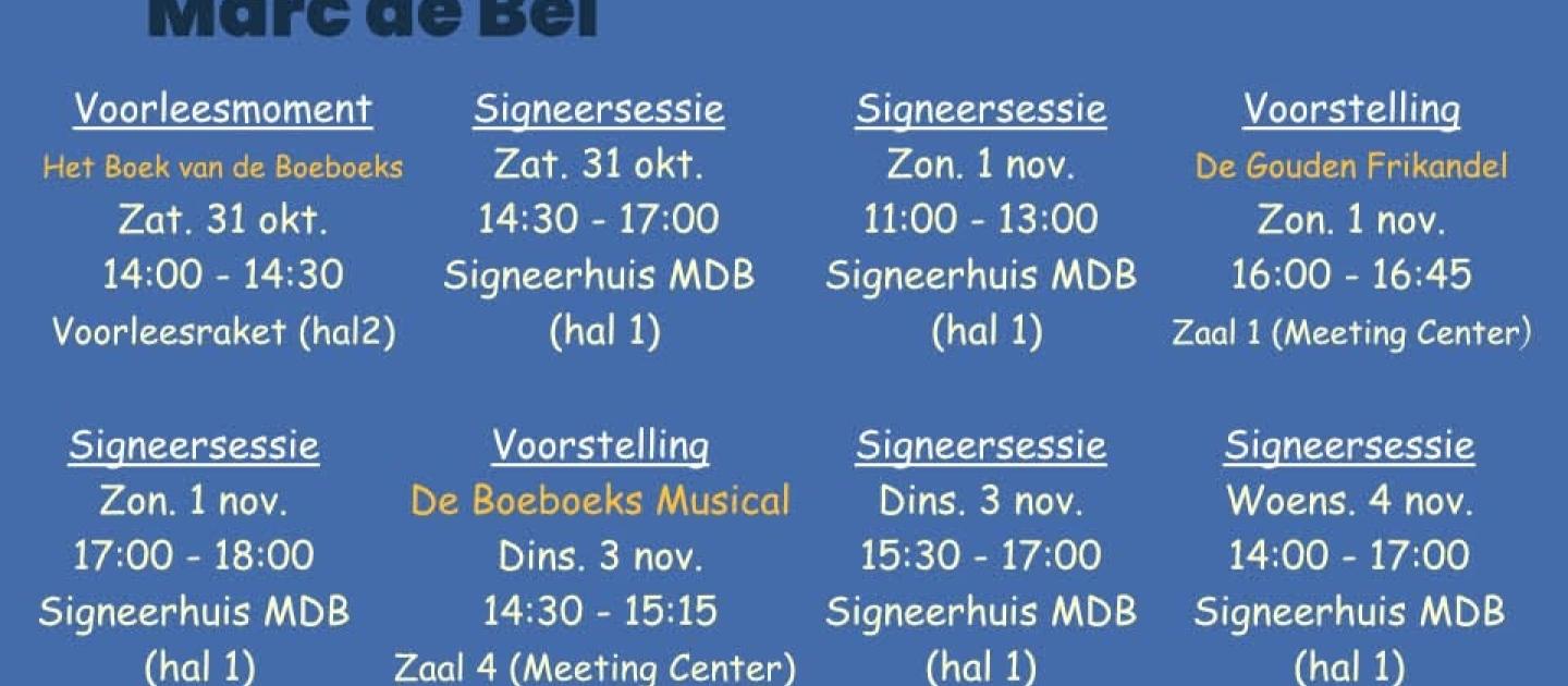 Ontmoet Marc de Bel op Boektopia